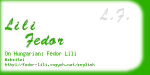 lili fedor business card